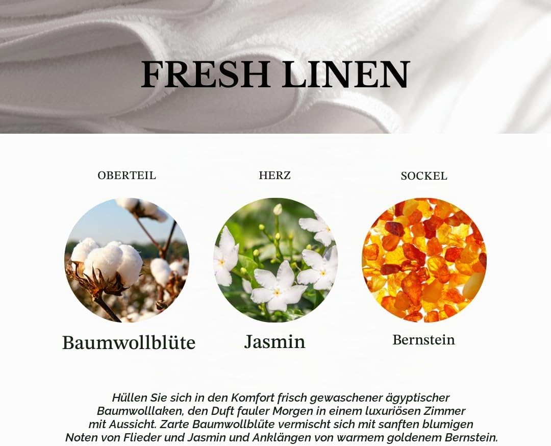 Ashleigh &amp; Burwood Duftlampe "The Pearl" mit Raumduft "Fresh Linen" 250ml