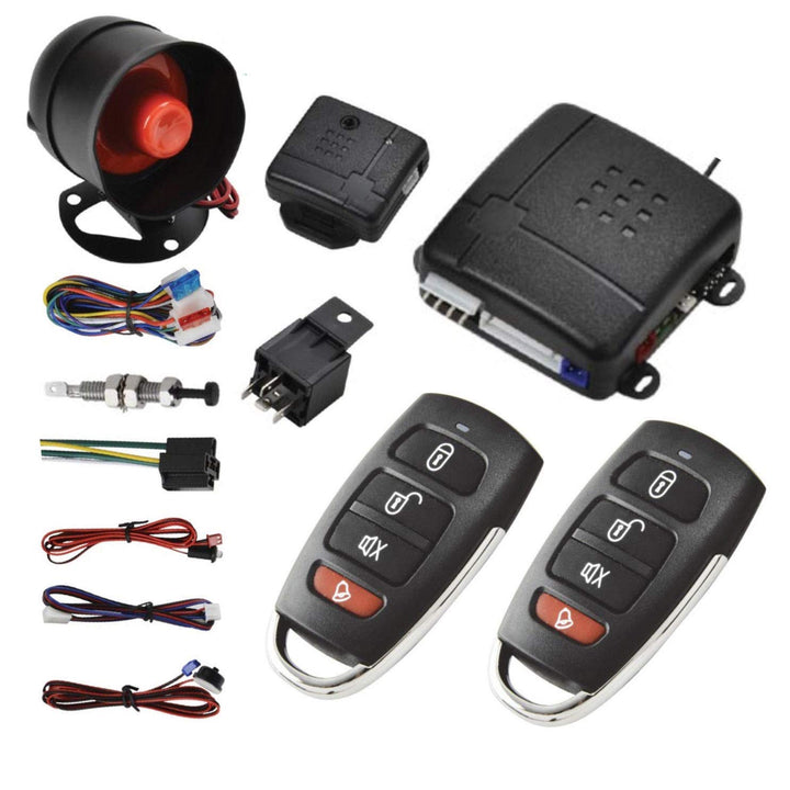 Riloer Auto Alarm System Wegfahrsperren-Kit - Auto-Zentralverriegelung Fernstart und schlüsselloses