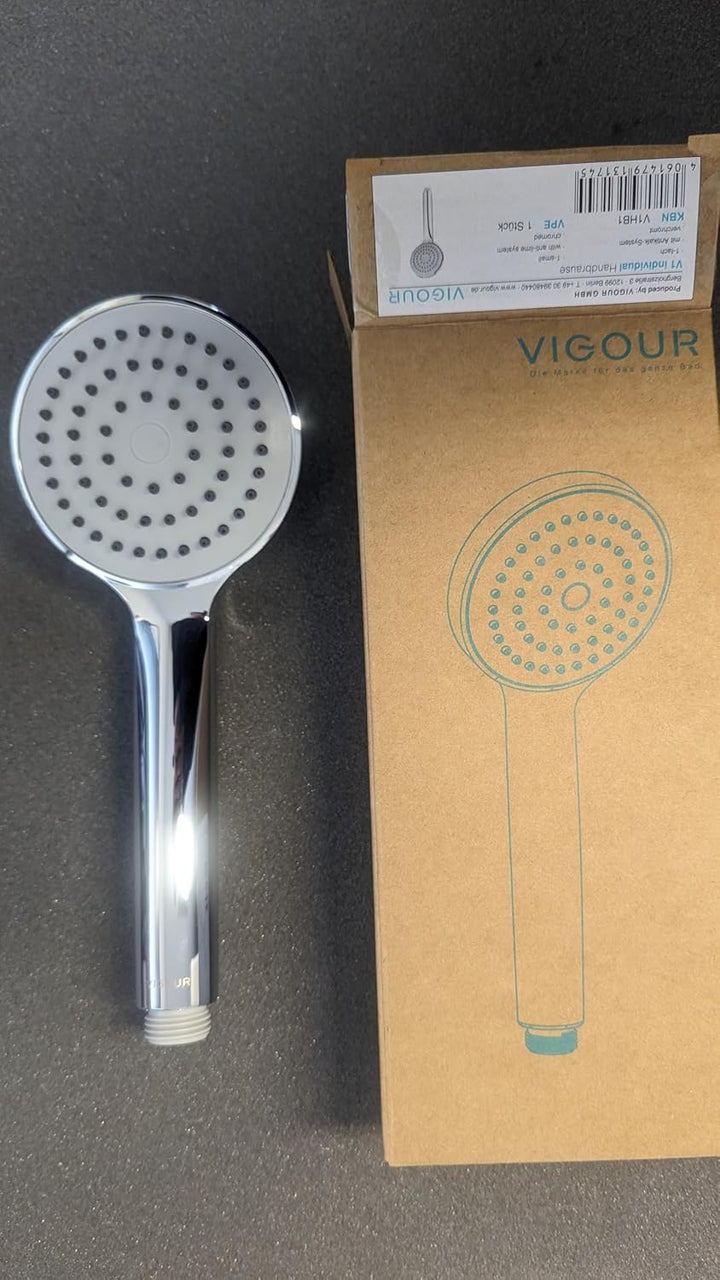 Vigour Handbrause individual, 1/2", Normalstrahl | mit Antikalsystem | verchromt | NEU