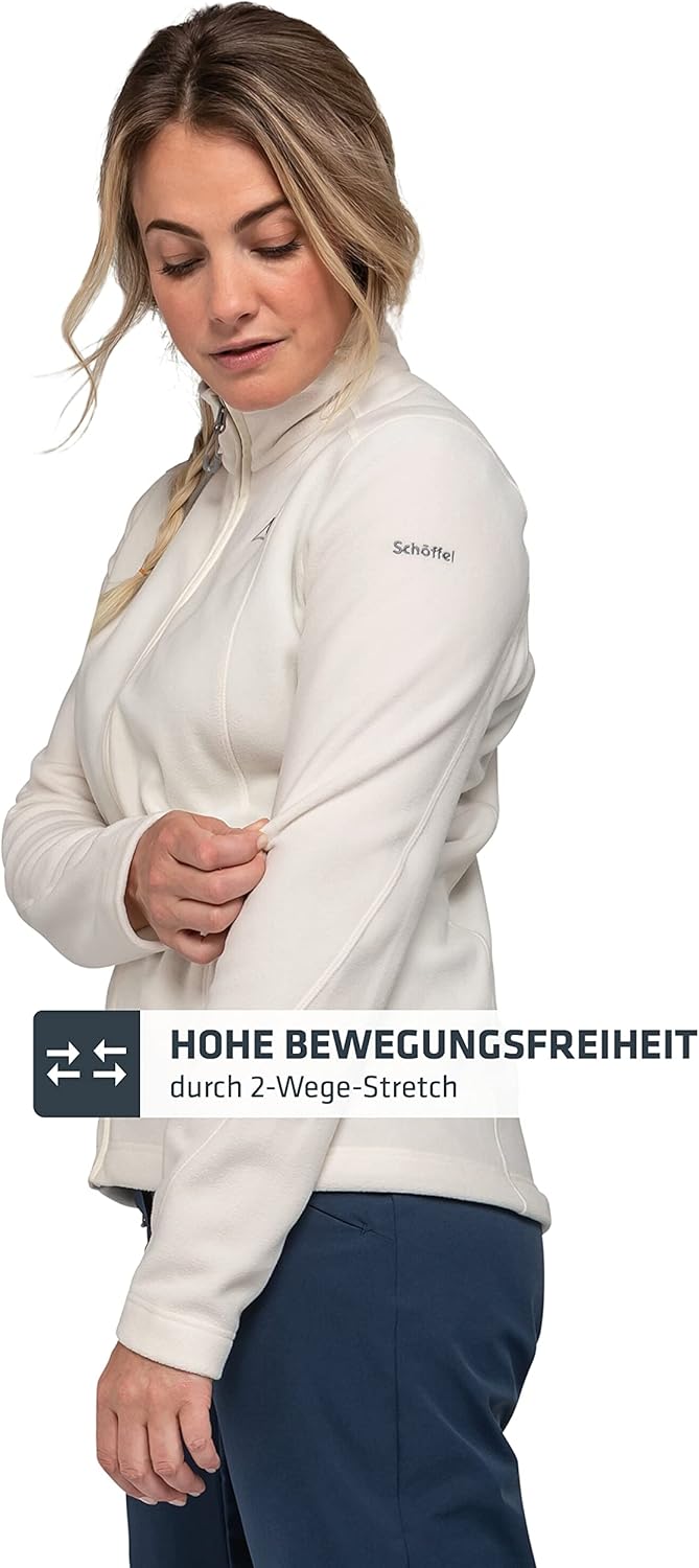 Schöffel Damen Fleece Jacket Leona3 whisper white 48, whisper white 48