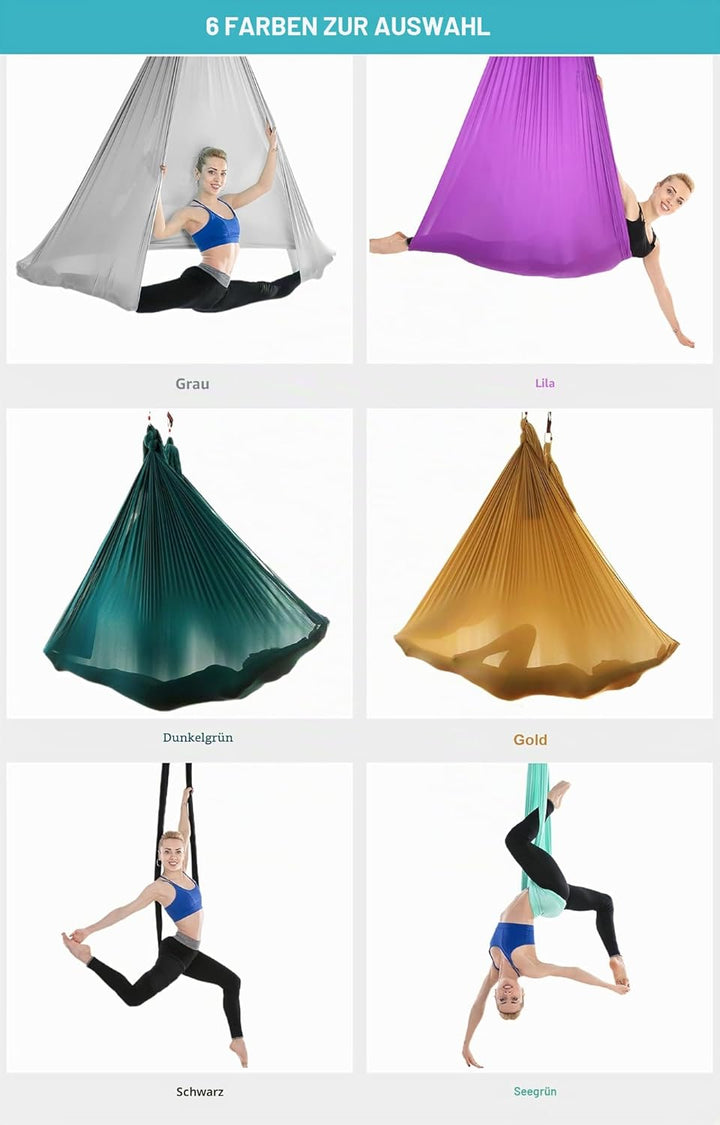 Yoga-Set für Erwachsene, Yoga-Zubehör, 500 kg Belastung, inkl. Kompletter Installationshardware Grey
