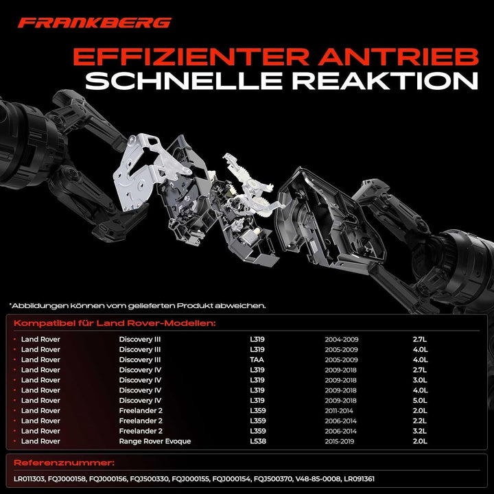 Frankberg Türschloss Stellmotor Hinten Links 10-Polig Kompatibel mit R.a.n.g.e R.o.v.e.r Sport LS SU