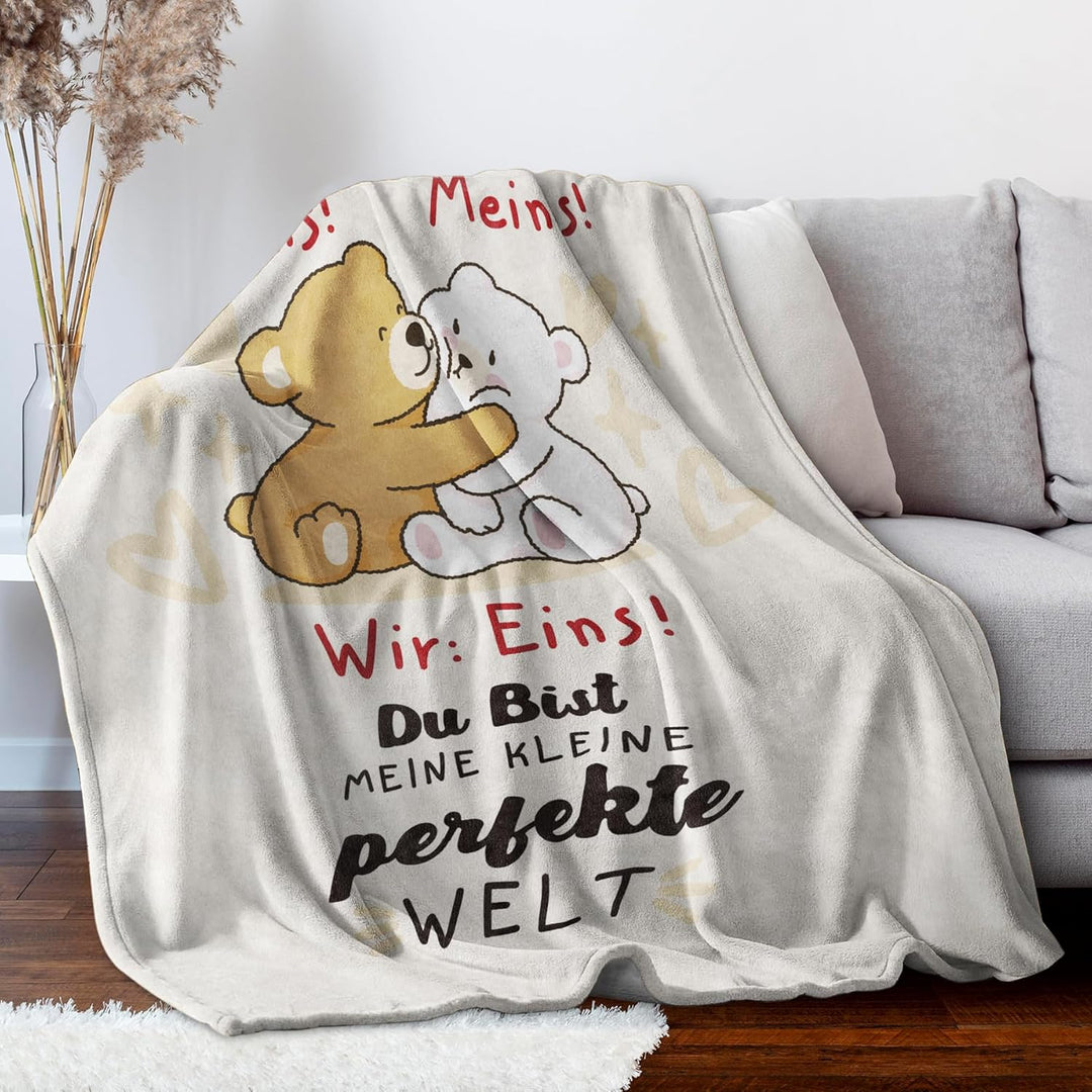 musaecoin Valentinstagsgeschenk für Ihn Sie, Geschenk für Sie ihn, Geschenk für Paar- Kuscheldecke,