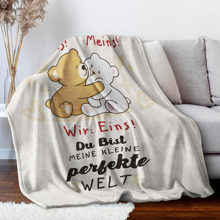 musaecoin Valentinstagsgeschenk für Ihn Sie, Geschenk für Sie ihn, Geschenk für Paar- Kuscheldecke,