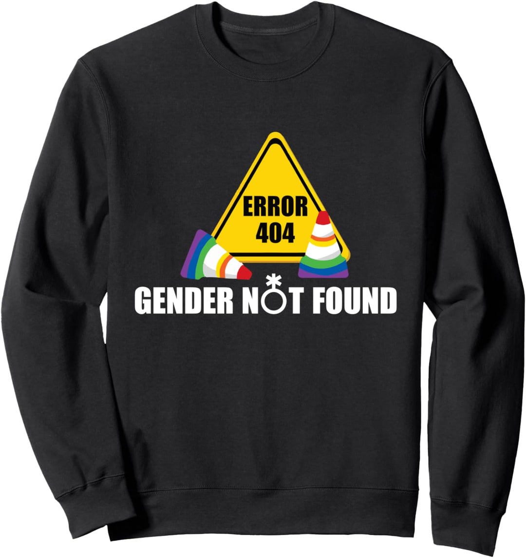 Agender Pride - Error 404 Gender Not Found - Pansexual Gift Sweatshirt