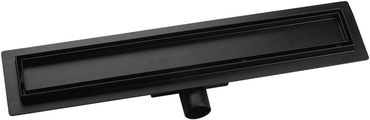Duschrinne,60cm,2 in 1,Siphon mit Geruchsstop und Haarsieb Randablauf Befliesbar Edelstahl Ablaufrin