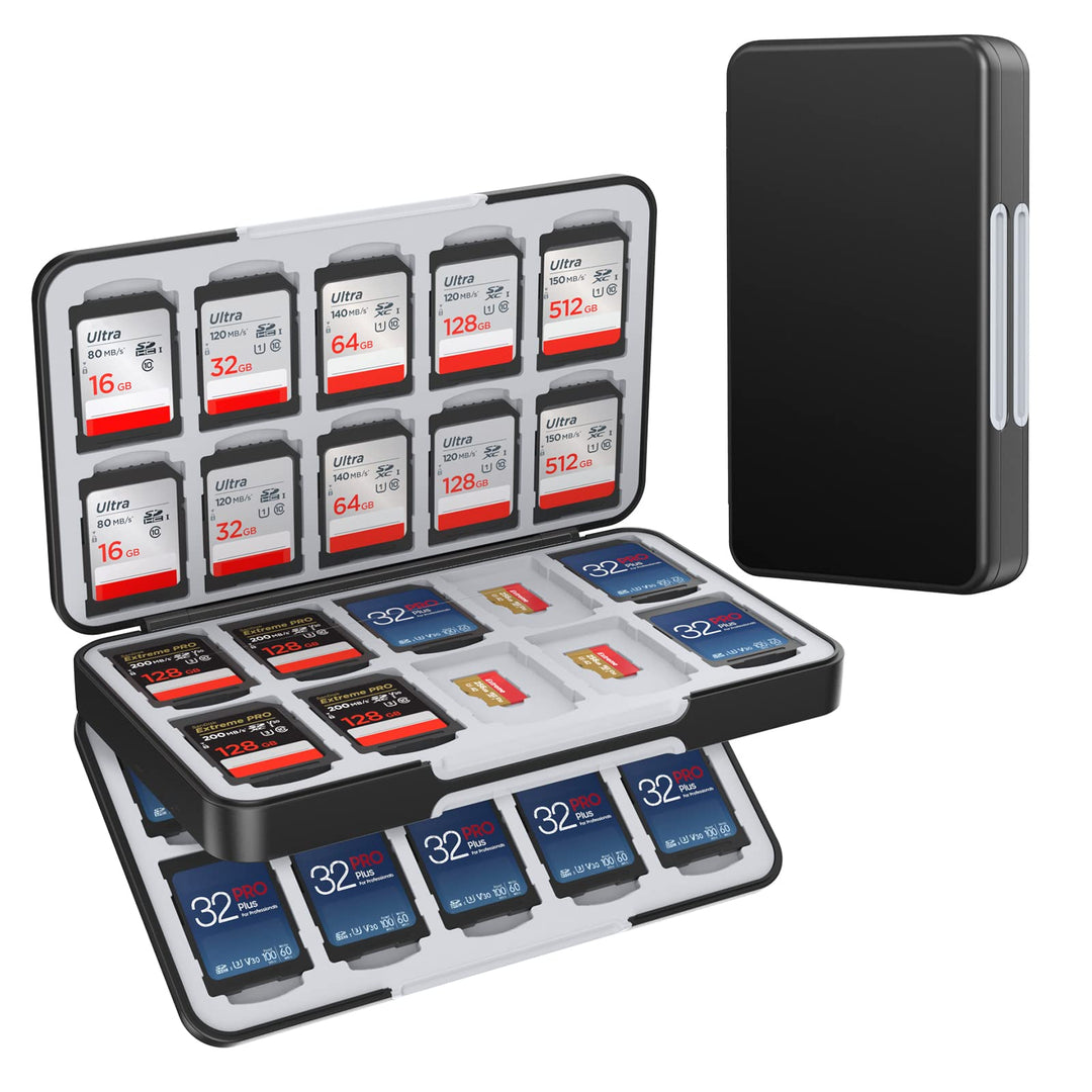 HEIYING Speicherkarten Etui für SD Karten und Micro SD Karten,tragbarer SD SDHC SDXC Micro SD Karten