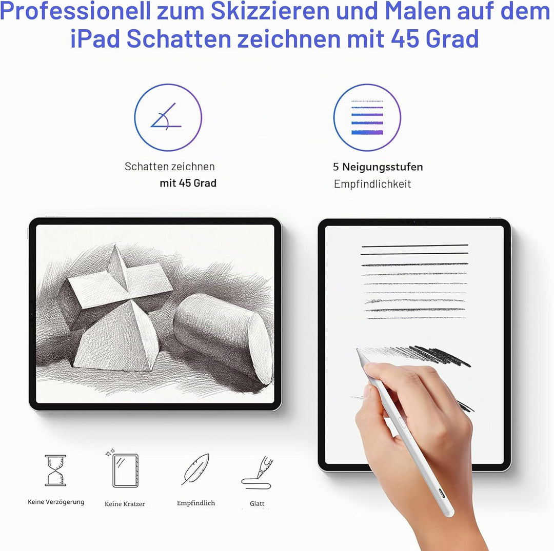Stylus Stift für Apple iPad(2018-2023) Mit Neigung&Palm Rejection&Magnetic Adsorption Eingabestifte