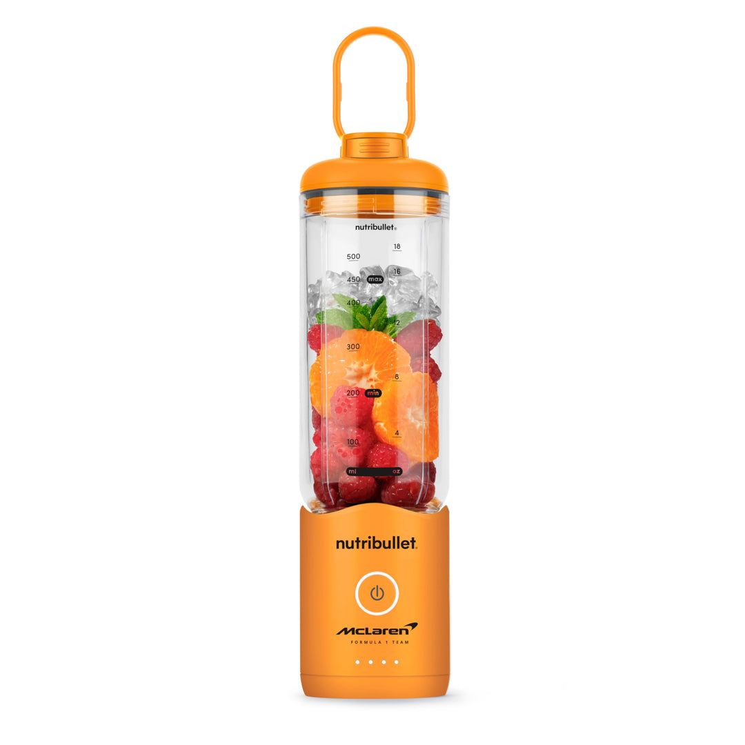Nutribullet x McLaren Flex - tragbarer Mixer, kabelloser Smoothie Maker mit USB-C, 590 ml Tritan Bec