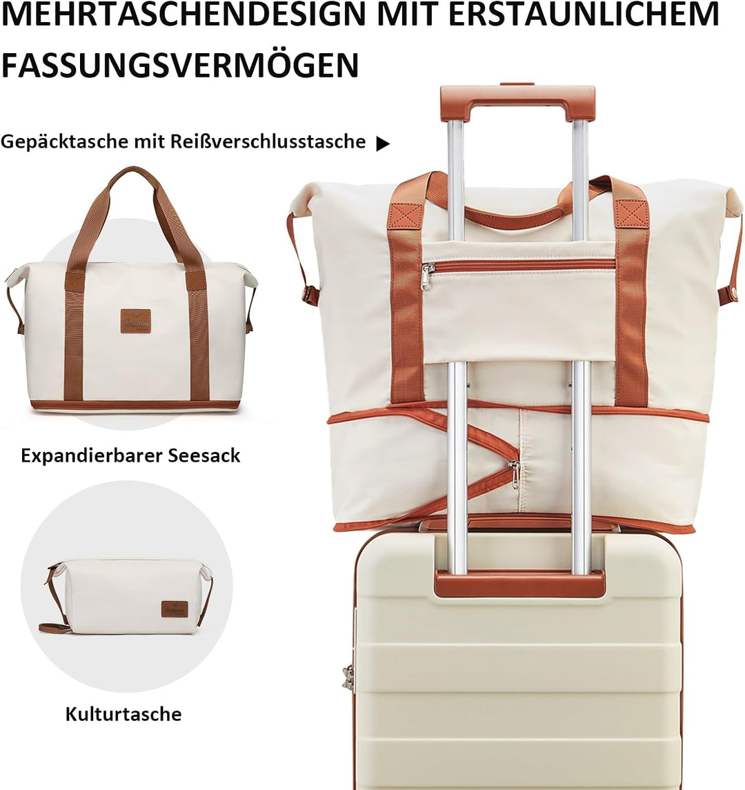 imiomo Kofferset 5tlg Hartschale mit 4 Rollen und TSA-Schloss Der Gepäcksets Enthält 1 Reisetasche u