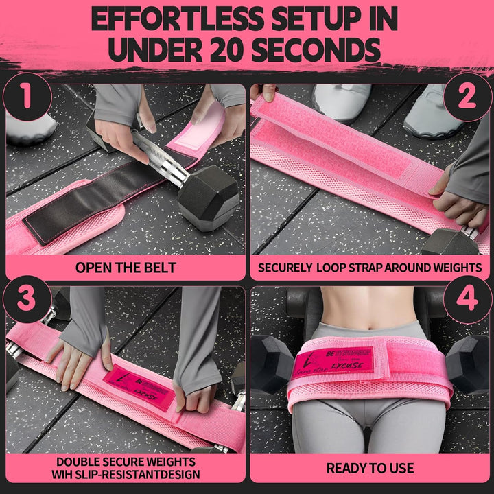 LARA STAR Hüft-Schubgürtel, Po-Gürtel für Hüftschub, Hüftgurtpolster für Gesäss, Brücke, Po-Workout