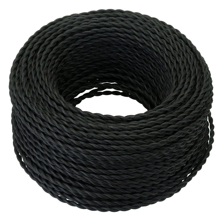 GreenSun Textilkabel 3 adrig - 5 Meter Textilkabel 3 x 0,75 mm² Stoffkabel Lampenkabel Textilummante