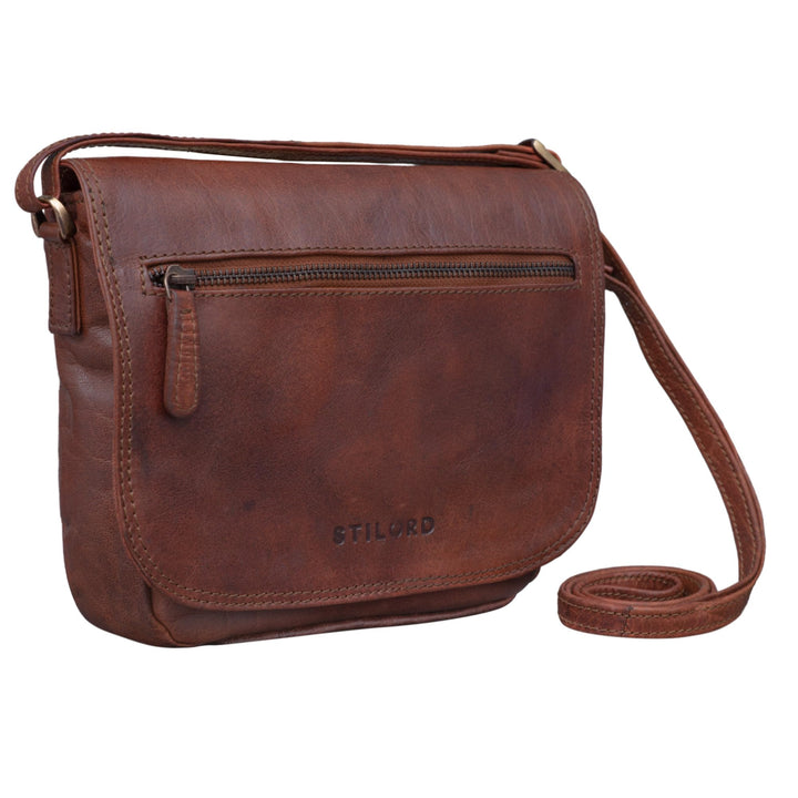 STILORD 'Elsa' Umhängetasche Damen Leder klein Handtasche Frauen Vintage kleine Damentasche Ausgehen