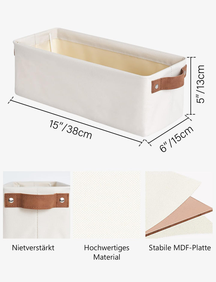 StorageWorks Stoff Aufbewahrungsbox schmal, stabile Ordnungsboxen Kleiderschränke, lange Körbe Aufbe