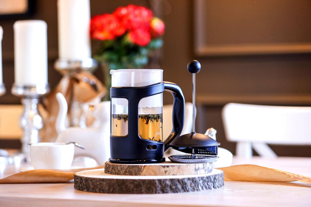 French Press 800 ml - für Kaffee, Tee, Kräuter - Teebereiter - Kaffeepresse - Presskanne - Spülmasch