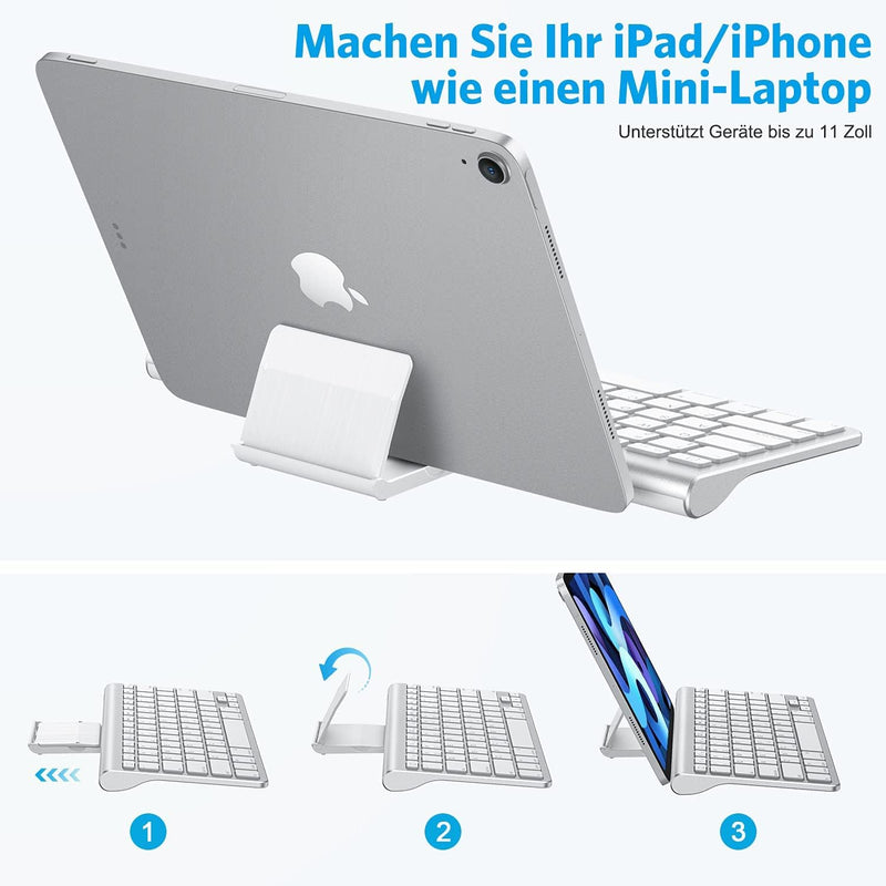 OMOTON Bluetooth Tastatur Maus Set für iPad Pro 12.9/11, iPad 10.2, iPad 2020/2019, iPad 8/7/6/5, iP