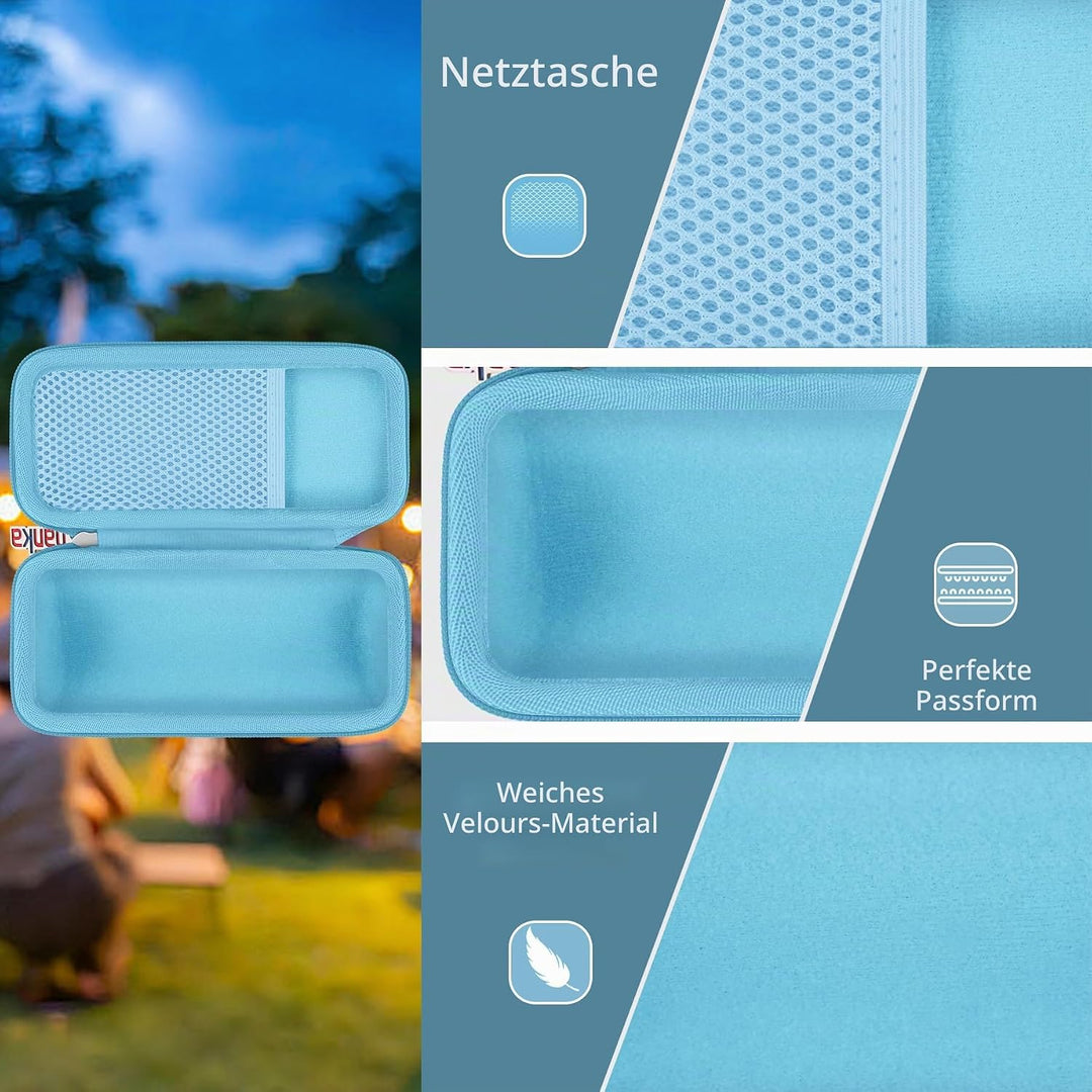 Khanka Hartschalen-Reiseetui Ersatz für Sonos Roam Bluetooth-Lautsprecher Blau, Blau