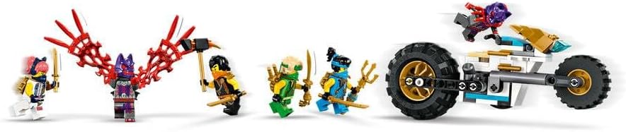 LEGO NINJAGO Kombi-Raupe des Ninja-Teams, 4-in-1-Set mit Gleiter, Rennauto und 2 Motorrädern und 6 M