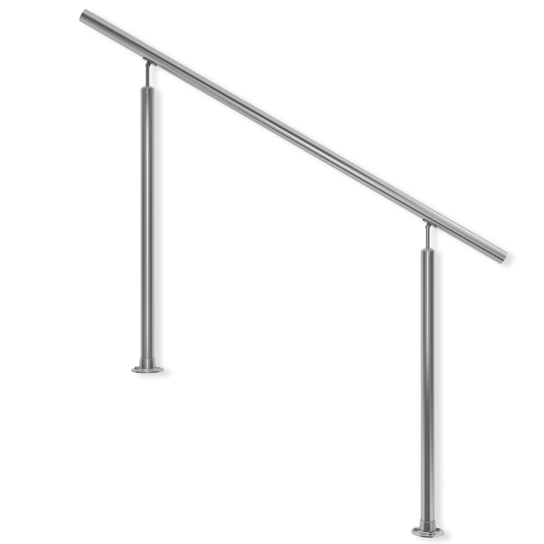 DOLLE Geländer Edelstahl Hauseingang aufgesetzte Montge 2 Pfosten Länge 150 cm Höhe 100 cm witterung