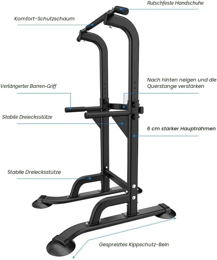 SogesHome Klimmzugstange Power Tower Übung Euipment für Zuhause,Fitnessstudio, Dip-Station,