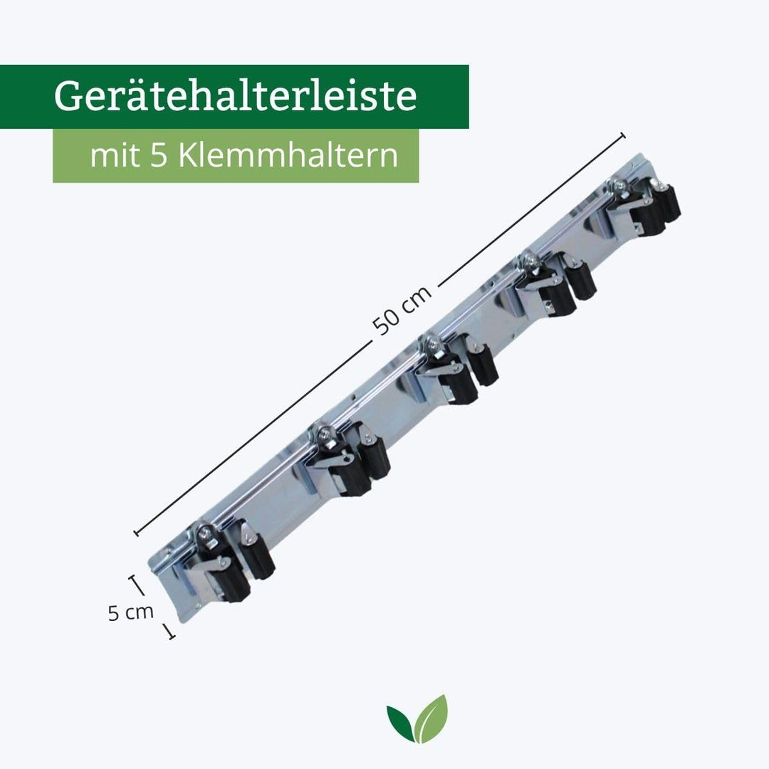 Galaflor Geräteleiste aus Metall mit 5 Klemmen (Kunststoff), Masse: 50x50 cm, Halterung für Geräte u