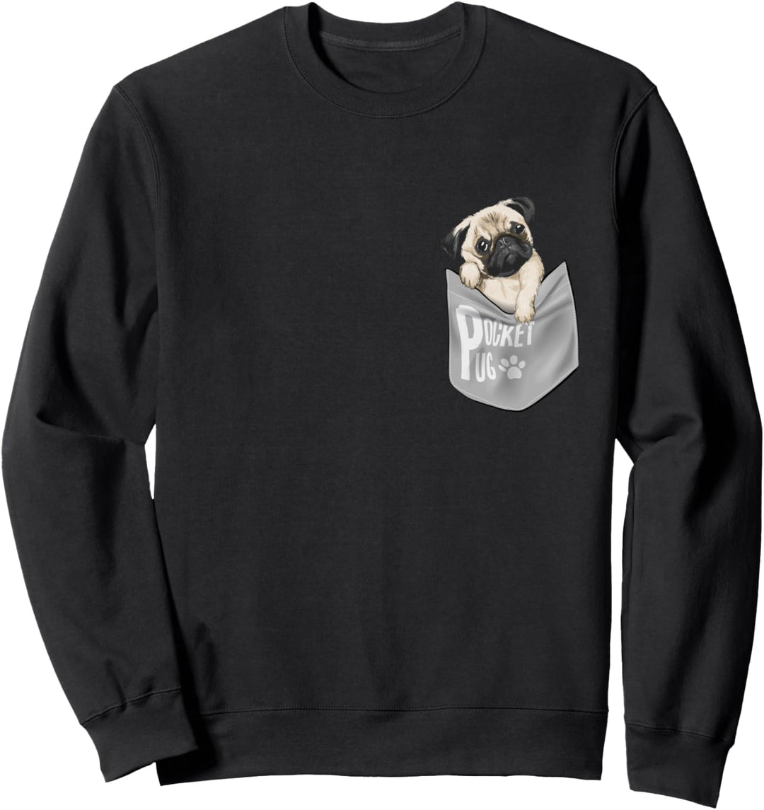 Lustiges Design mit Mops-Motiven, für Damen und Kinder Sweatshirt