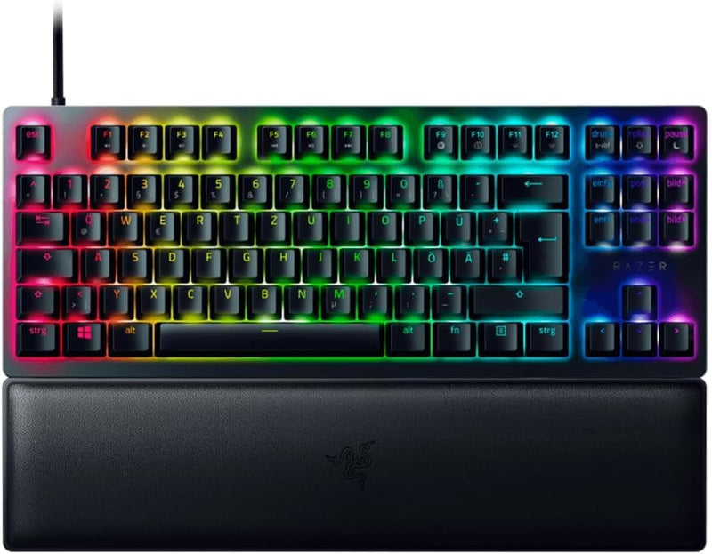 Razer Huntsman V2 Tenkeyless (Purple Switch) - Optische Gaming-Tastatur ohne Ziffernblock (Handballe