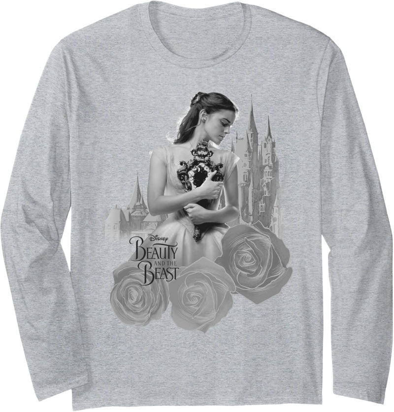 Disney Beauty And The Beast Belle Black And White Portrait Langarmshirt