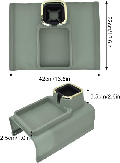 Couch Arm Cup Holder Sofa Arm Cup Tray Silikonkörper mit 4 Unteren Eisenrohren für Wohnzimmer Balkon