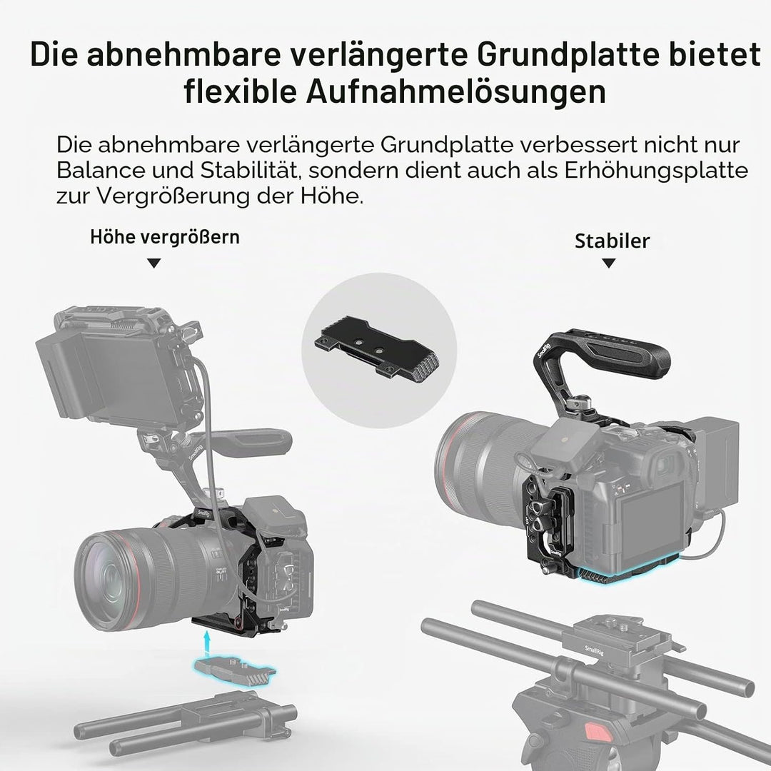 SMALLRIG R5 C Camera Cage Handheld Kit für Canon R5 C mit Oberem Griff, Full Cage, HDMI & USB-C Kabe