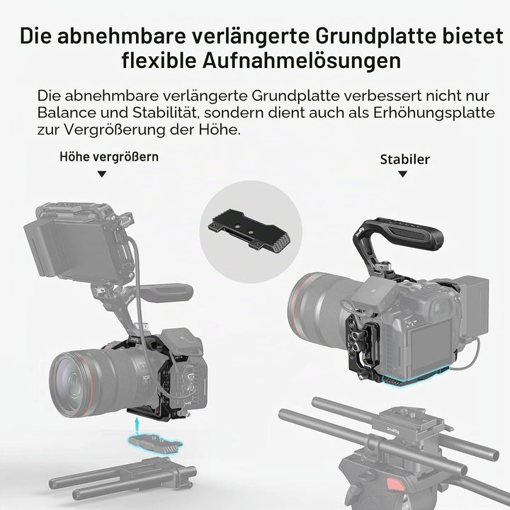 SMALLRIG R5 C Camera Cage Handheld Kit für Canon R5 C mit Oberem Griff, Full Cage, HDMI & USB-C Kabe