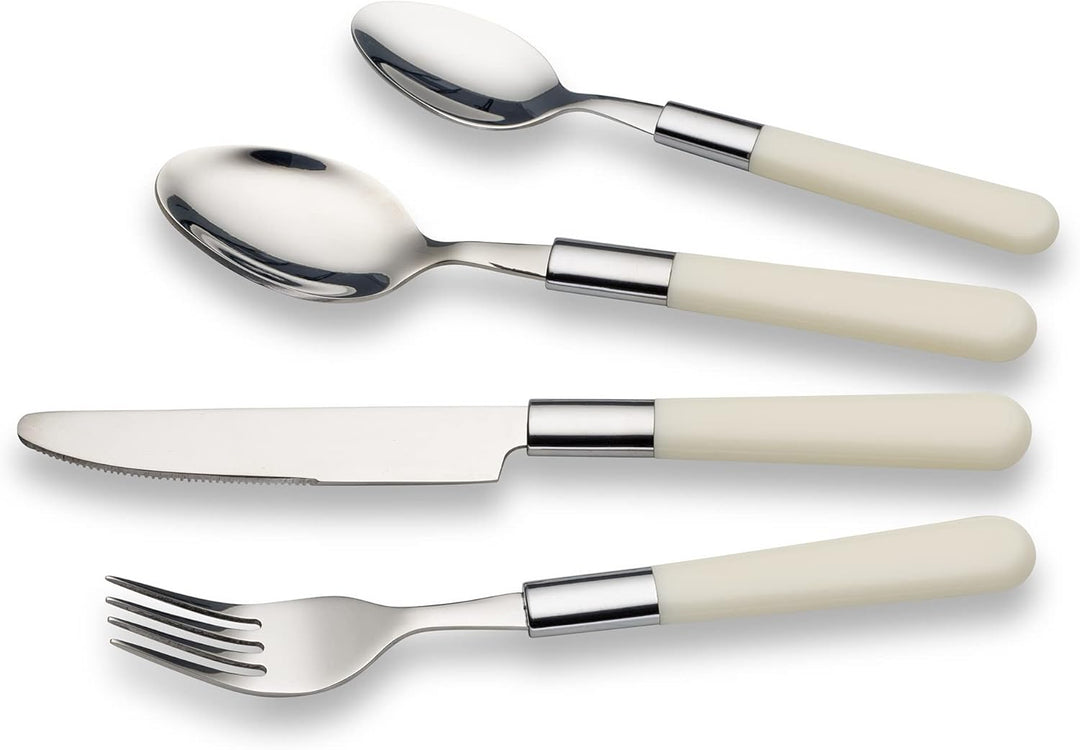 ECHTWERK Besteck Set “Bistro“, mit Kunststoffgriffen, Campingbesteck, Picknickbesteck, leichtes Reis
