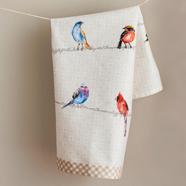Maison d' Hermine Birdies On Wire 100% Baumwolle 2er-Set Küchentücher 50 cm x 70 cm Multicolor 3er-S