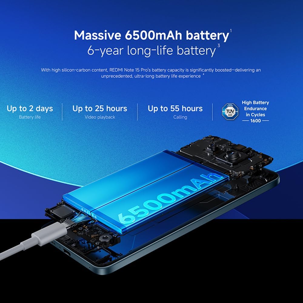 XIAOMI REDMI Note 15 Pro 4G Smartphone 12 GB + 512 GB Massive 6500 mAh Akku MediaTek Helio G200-Ultr