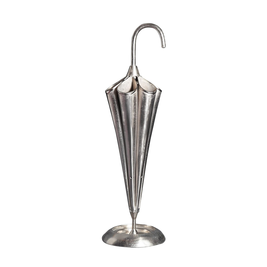 riess-ambiente.de Eleganter Schirmständer Umbrella 91cm Silber Aluminium für 6 Schirme Ständer Wohna