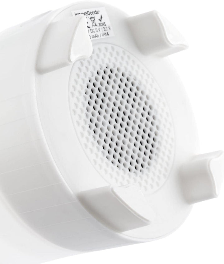 InnovaGoods V0103019 Sonice LED-Eiskübel mit wiederaufladbarem Lautsprecher, PP, Weiss