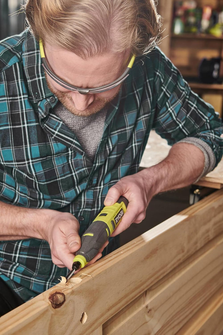 RYOBI 4 V USB-LITHIUM Akku-Schnitzer RPC4-0, geeignet für Holzschnitzereien und Meisselaufgaben, ohn