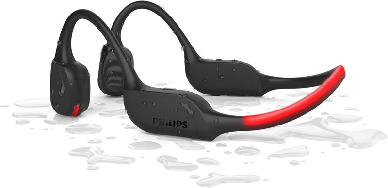 Philips TAA7607BK/00 Kabelloser Open-Ear-Sportkopfhörer, Spritzwasser- und Schweissschutz gemäss IP6