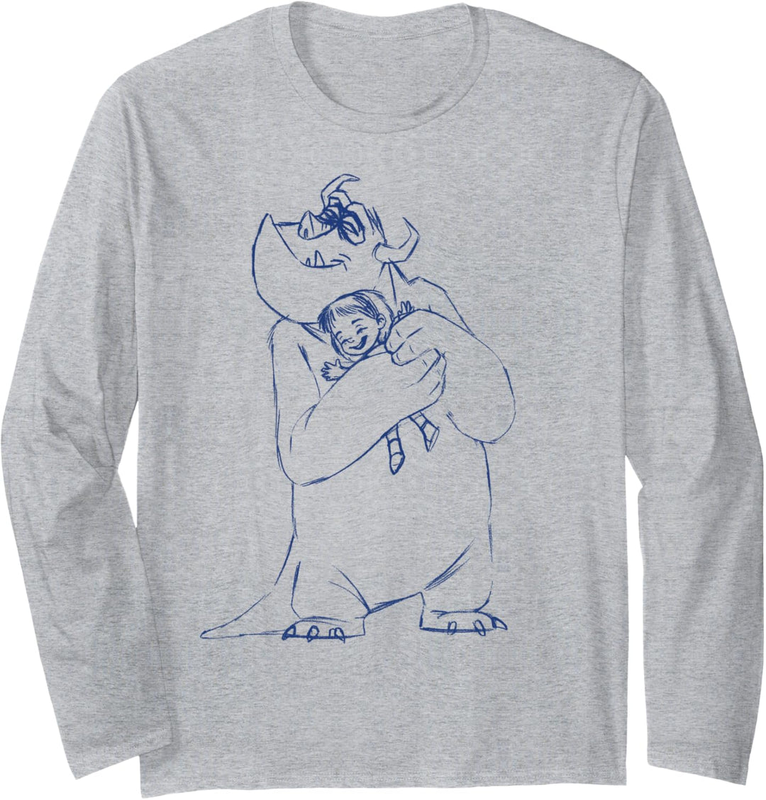 Disney Pixar Monsters Inc. Sully And Boo Hugging Sketch Langarmshirt