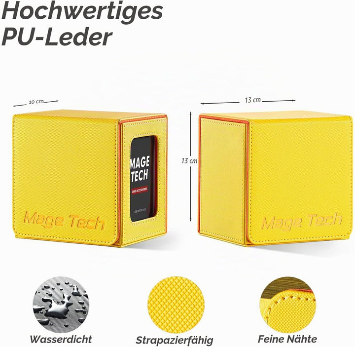 Mage Tech Card Deck Box für MTG Commander - Patentiertes Design, Commander Display, passend für 100