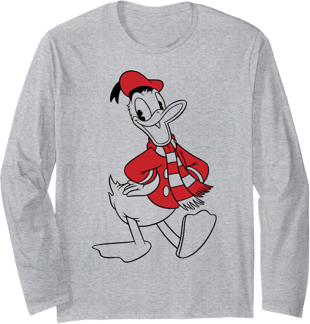 Disney Mickey And Friends Weihnachten Donald Duck Winter Langarmshirt