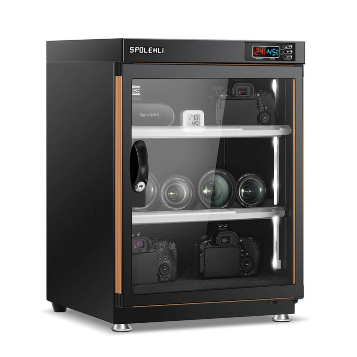 Spolehli Kamera Trockenschrank Digitaler Luftentfeuchter 70L Elektronische Trockenbox und energiespa