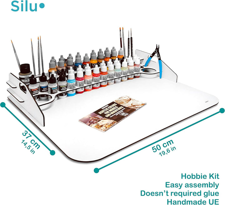 Silu- Silu Paint Station Vallejo-Farben. Organizer mit grossen Werkbank für Vallejo Farben, mit Pins