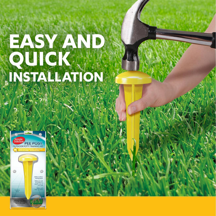 Simple Solution Pee Post | Outdoor-Hundetrainingshilfe | Pheromon infundierter Hunde-Pinkelständer E