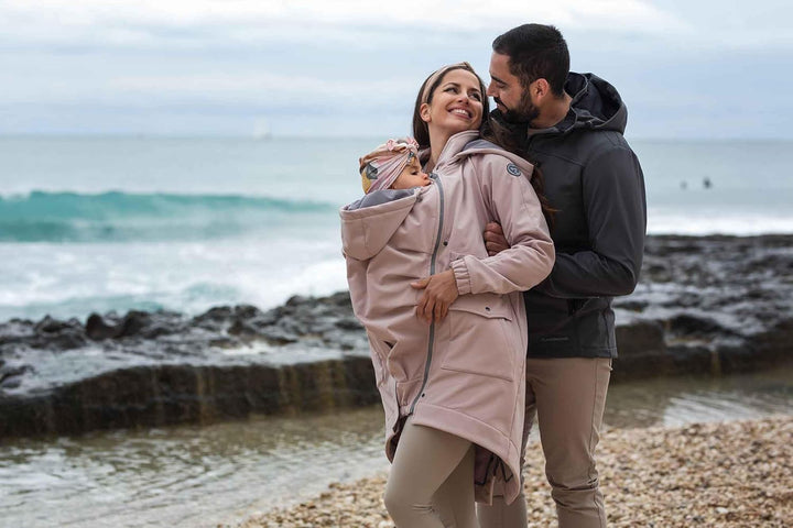 fun2bemum 5in1 PARKA Softshell Mantel,Coat,Umstandsjacke, FRONT/BACK Baby Tragejacke, Multifunktion