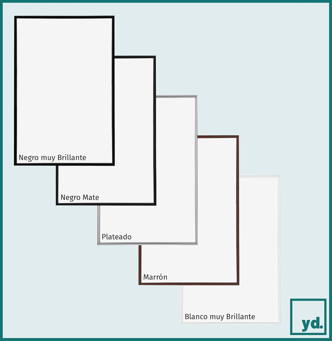 yd. Your Decoration - Bilderrahmen DIN A1 59.4x84 cm - Schwarz Matt - Bilderrahmen aus Kunststoff mi