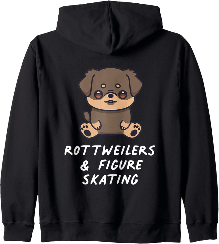 Rottweilers & Eiskunstlauf Kawaii Welpe Dog Hundefreunde Kapuzenjacke