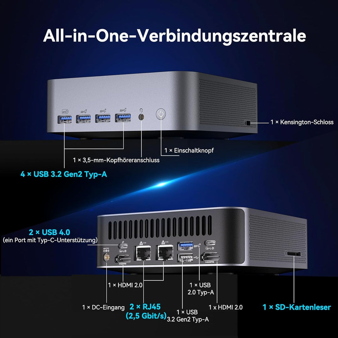 GEEKOM [Einziger Europäischer Hardware Preis für Intel Mini PC GT1 Mega mit Intel Core Ultra 9-185H(