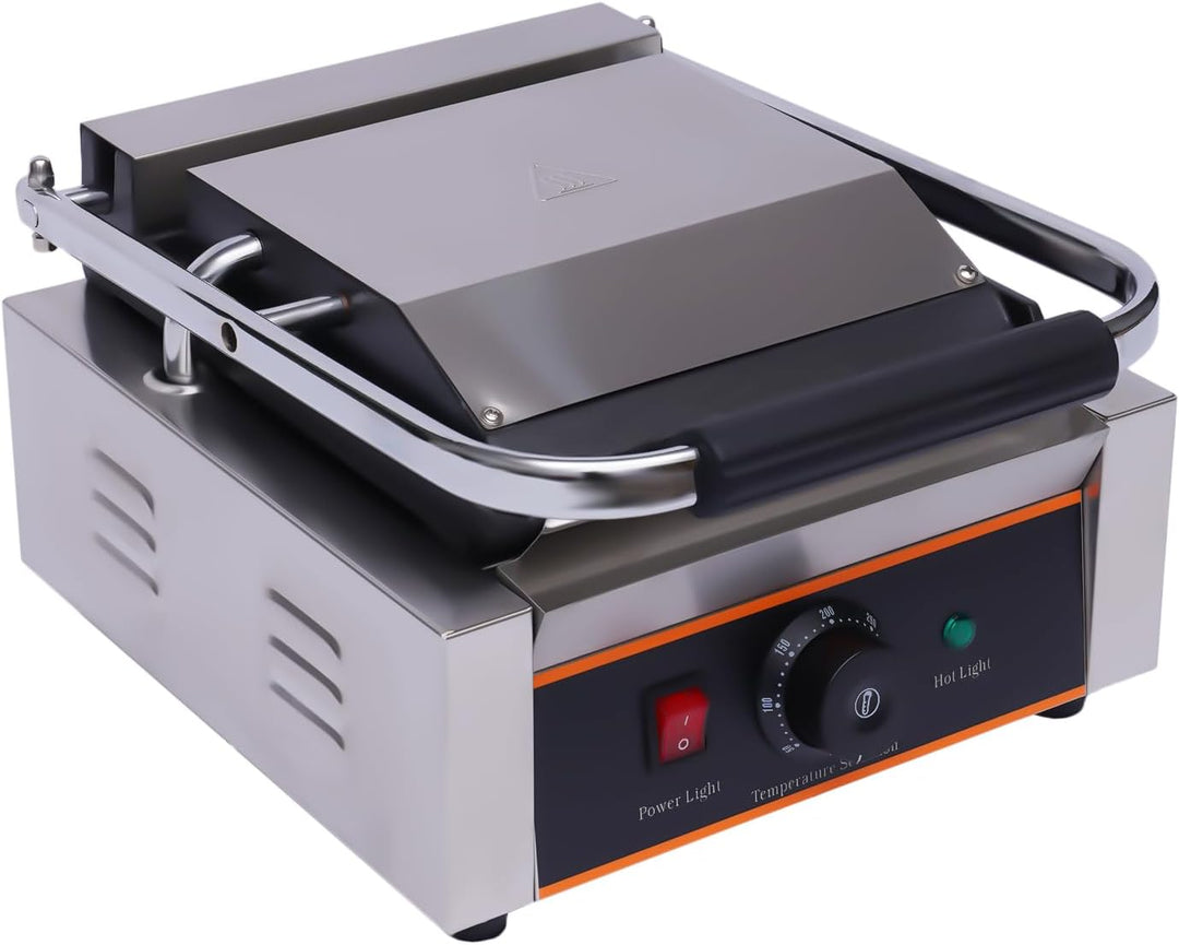 Profi Edelstahl Kontaktgrill Gastro Steakgrill Paninimaker Multigrill 1800 Watt,für den dauerhaften