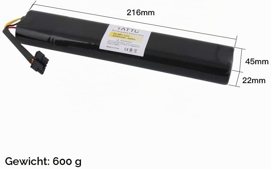 Tattu 12V 4000mAh NI-MH Akku für Neato Botvac D Series D85 D75 Akku und Botvac Series 70e, 75, 80, 8